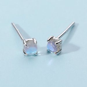 Mini Moonstone S925 Stud Earrings